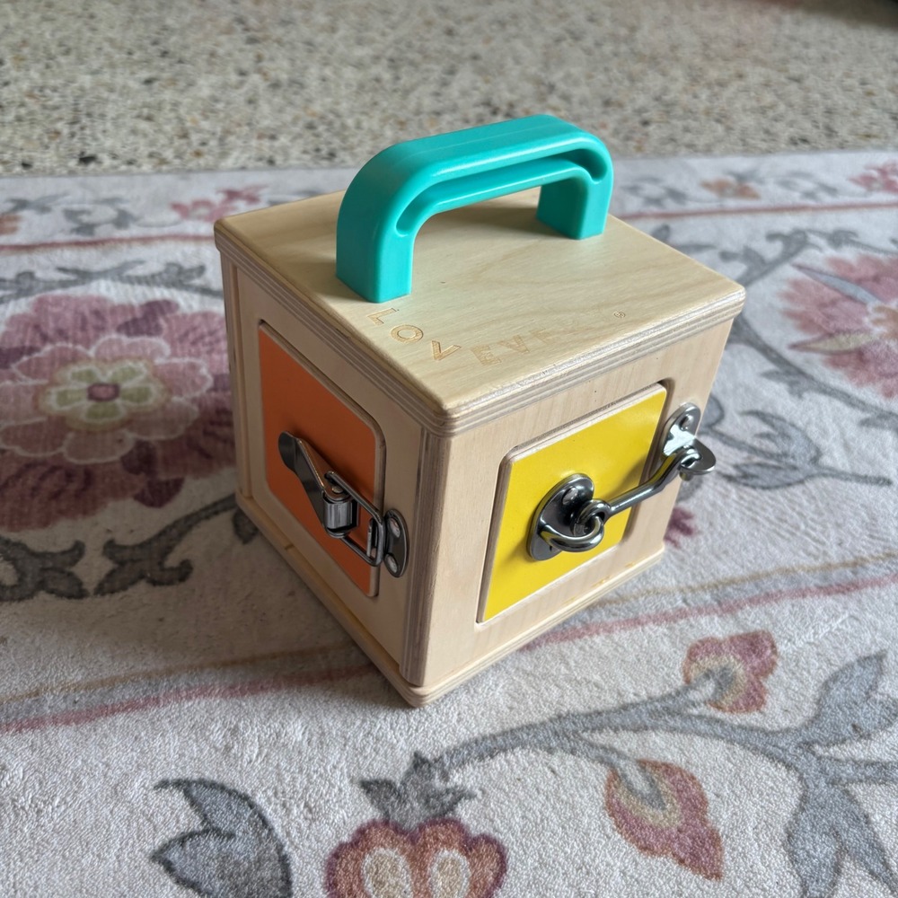 Lovevery Lockbox Kids Unisex OS Natural Wood Good Montessori Activity Toy